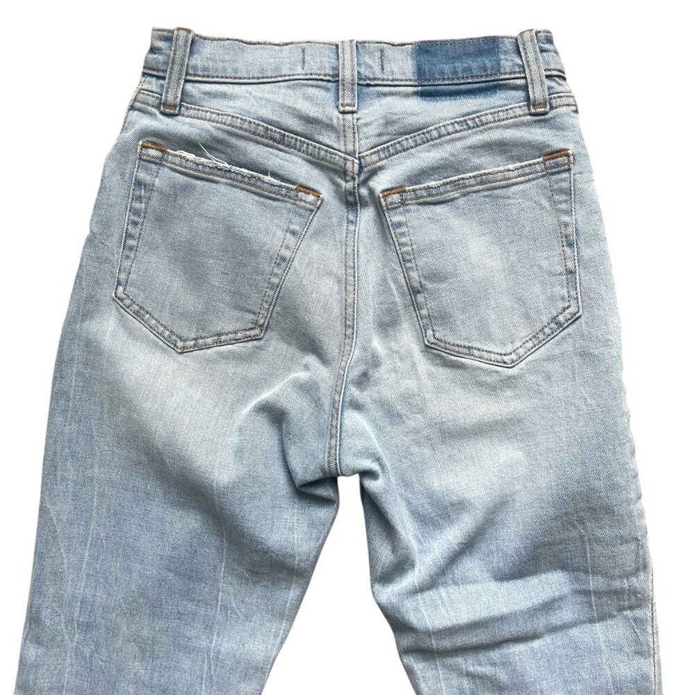 Abercrombie & Fitch Curve Love High Rise Ankle Straight Denim Jeans Sz 00 - Picture 4 of 7